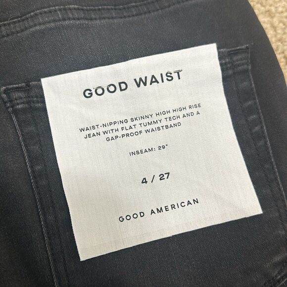NWT Good American Good Waist Distressed Jeans - Picture 4 of 6